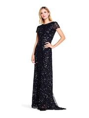 Adrianna Papell Scoop Black Long Dress - Image 1 of 5