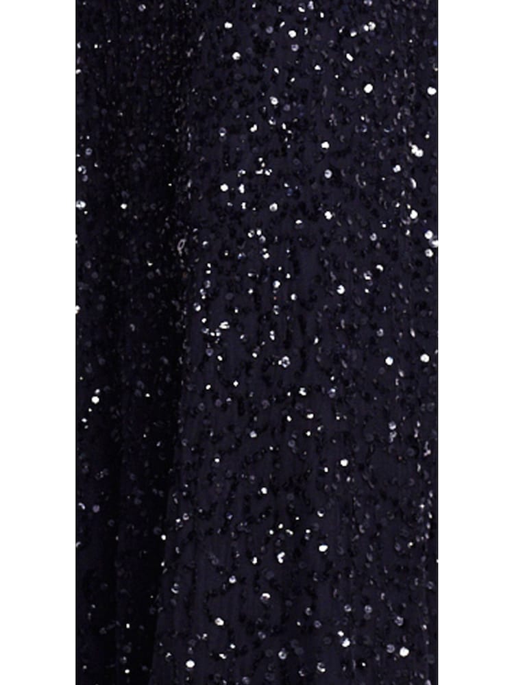 Adrianna Papell Scoop Black Long Dress - Image 5 of 5