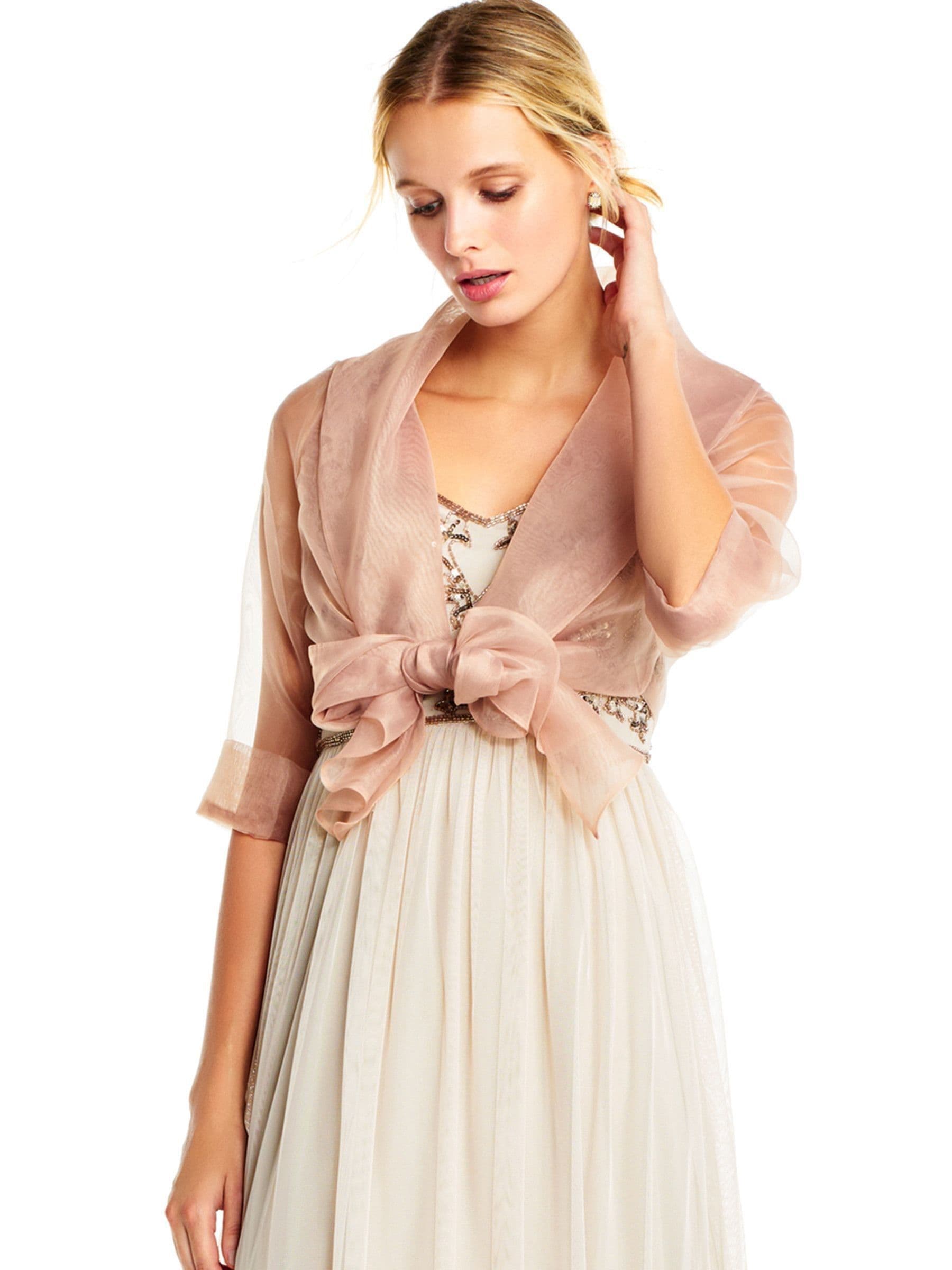 Sheer jacket for evening dress discount