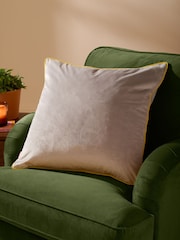 Furn Grey Meridian Velvet 55cm X 55cm Cushion Cover - Image 1 of 5