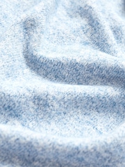 Blue Cosy Lightweight Soft Touch Sleeve Detail Crew Neck Jumper - Image 6 of 6