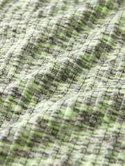 Green Spacedye Cosy Soft Touch Ribbed Lettuce Edge Hem Long Sleeve Top - Image 3 of 3