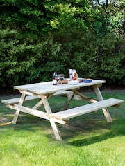 Rowlinson Garden Products Natural Picnic Table 1.5m - Image 1 of 4