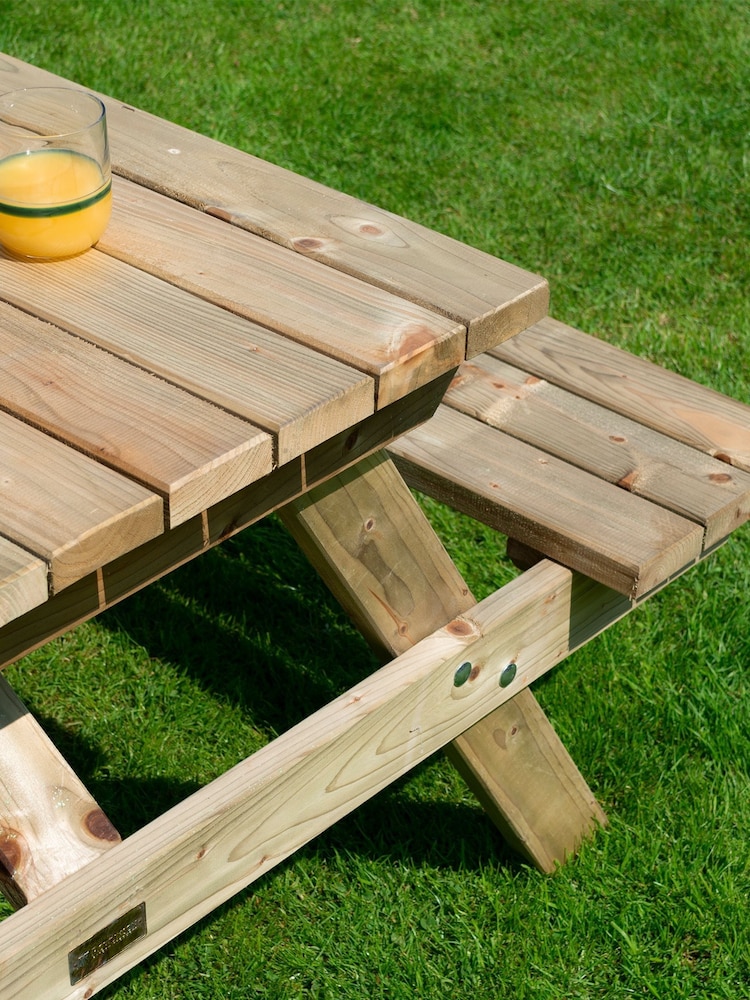 Rowlinson Garden Products Natural Picnic Table 1.5m - Image 2 of 4