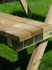 Rowlinson Garden Products Natural Picnic Table 1.5m - Image 3 of 4
