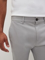 Mid Grey Skinny Fit Stretch Chino Trousers - Image 4 of 8