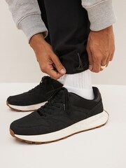 Black Regular Tapered Multi Pocket Cargo Trousers - Image 6 of 8