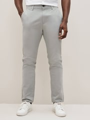 Grey Mid Straight Fit Stretch Chinos Trousers - Image 1 of 8