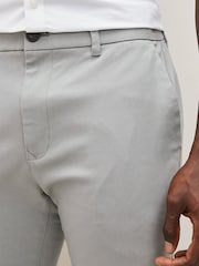 Grey Mid Straight Fit Stretch Chinos Trousers - Image 4 of 8