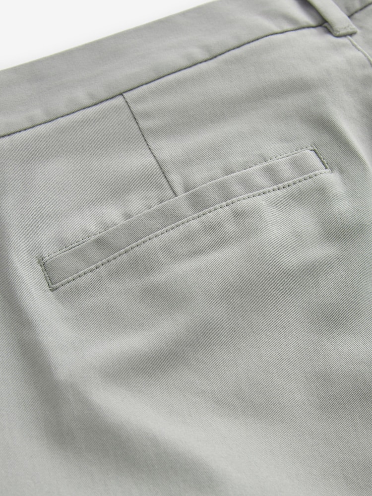Grey Mid Straight Fit Stretch Chinos Trousers - Image 7 of 8