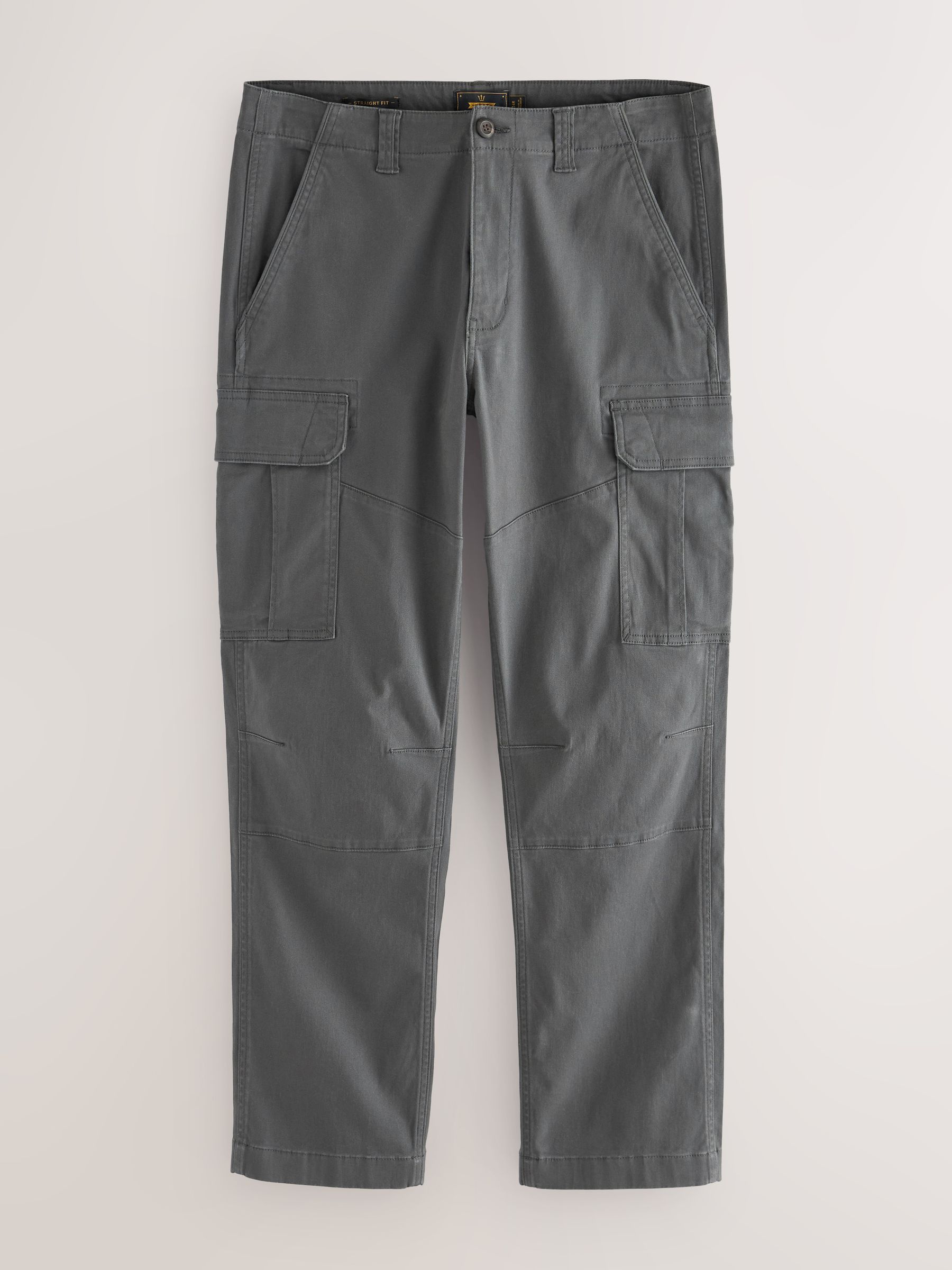 Charcoal Grey Belted Cargo Trousers