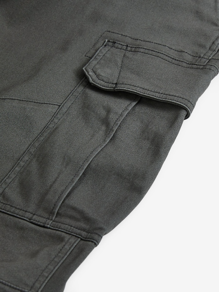 Gris anthracite - Slim Fit (Slim Fit) - Pantalon cargo stretch en coton - Image 10 of 10