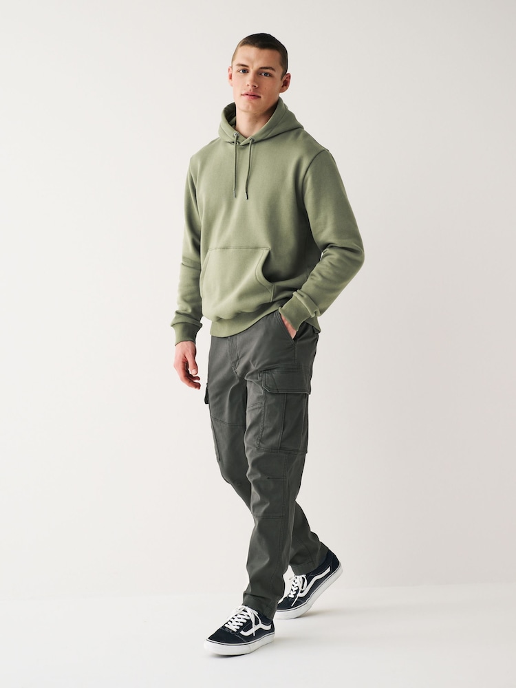 Gris anthracite - Slim Fit (Slim Fit) - Pantalon cargo stretch en coton - Image 2 of 10