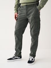 Gris anthracite - Slim Fit (Slim Fit) - Pantalon cargo stretch en coton - Image 3 de 10