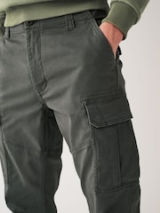 Gris anthracite - Slim Fit (Slim Fit) - Pantalon cargo stretch en coton - Image 5 de 10