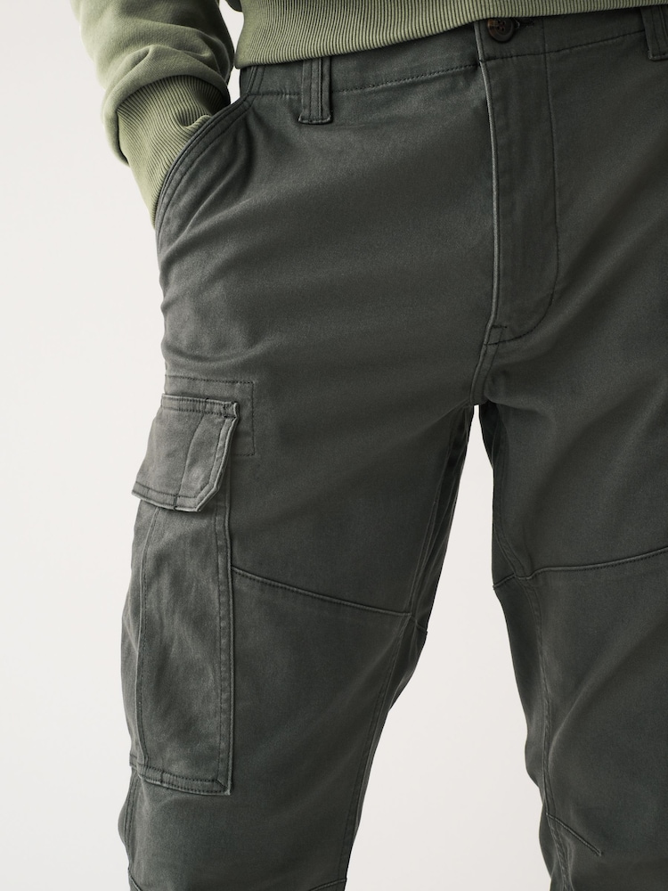 Gris anthracite - Slim Fit (Slim Fit) - Pantalon cargo stretch en coton - Image 7 of 10