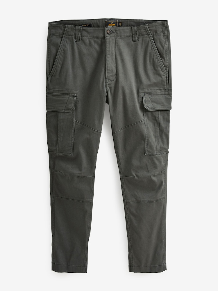 Gris anthracite - Slim Fit (Slim Fit) - Pantalon cargo stretch en coton - Image 8 of 10