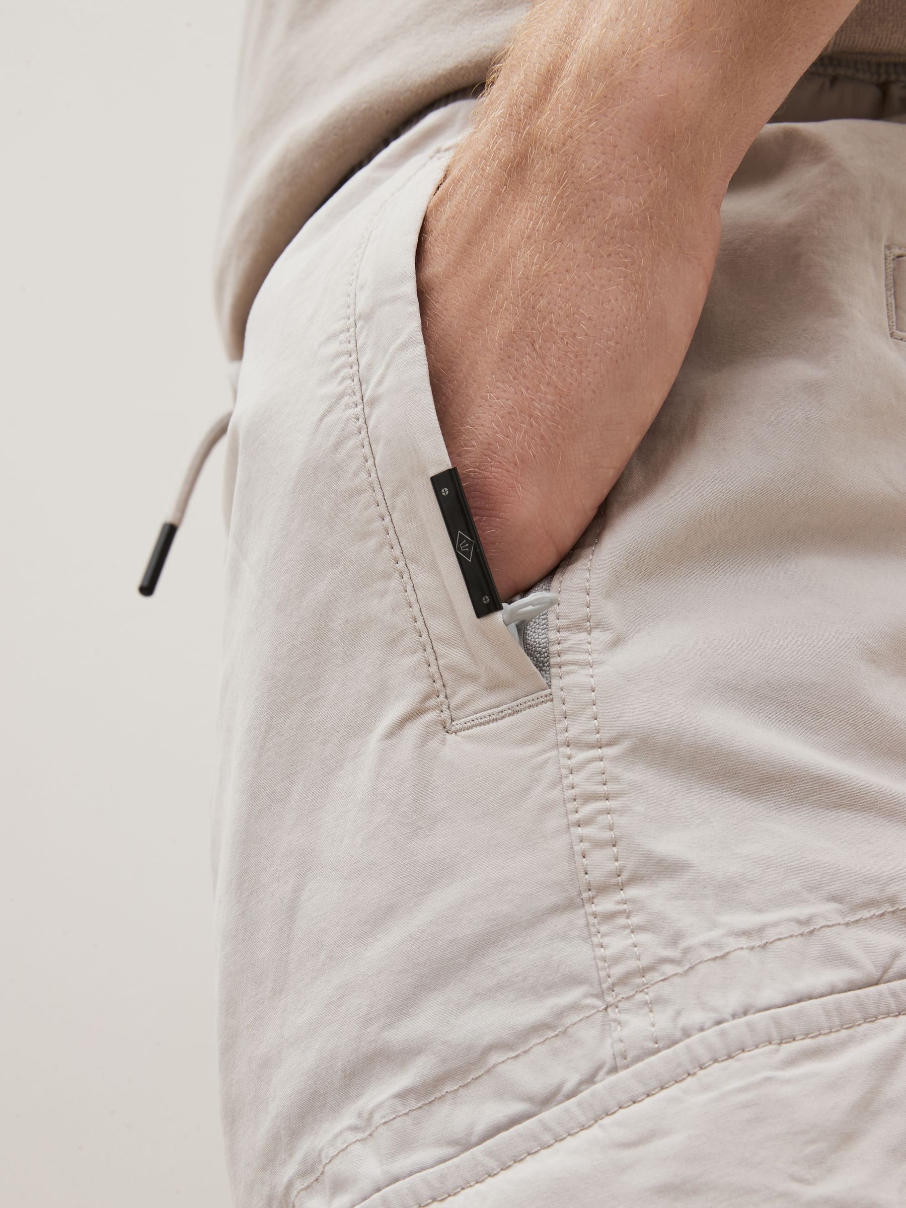 Buy Ecru White Regular Tapered Fit Stretch Utility Cargo