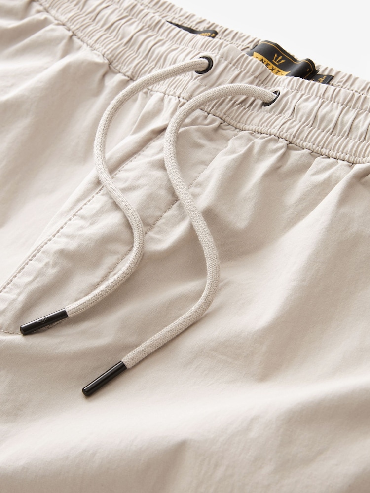 Blanc écru - Coupe fuselée régulière - Pantalon cargo style militaire en tissu stretch - Image 8 of 10