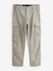 Light Grey Relaxed Fit Ripstop Cargo Trousers - Image 6 of 8