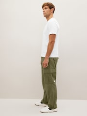 Khaki Green Relaxed Fit Ripstop Cargo Trousers - Image 3 of 8