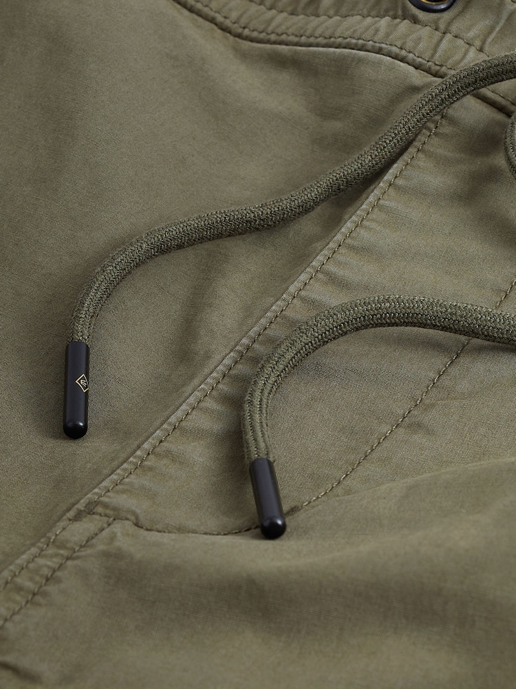 Khaki Green Regular Tapered Stretch Utility Cargo Trousers - Image 12 of 12