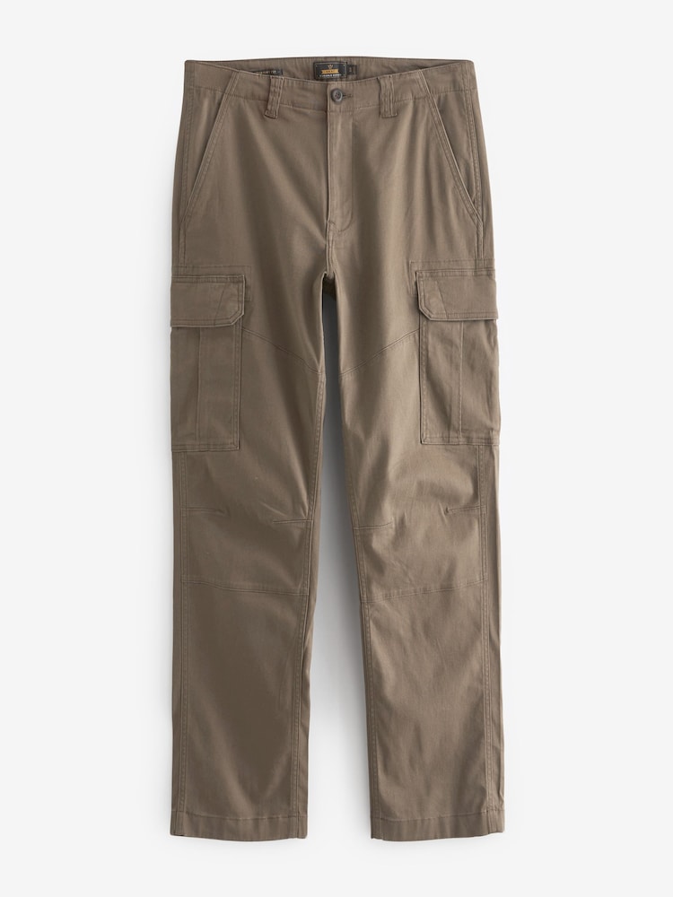 Bruin met paddenstoel - Straight fit - Katoenen cargostretchbroek - Image 6 of 9