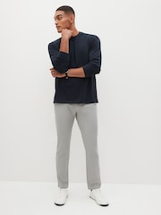 Mid Grey Stretch Chino Trousers - Image 2 of 7