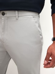 Mid Grey Stretch Chino Trousers - Image 4 of 7