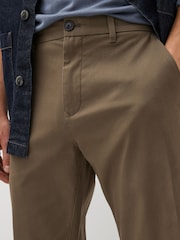 Brown Mushroom Straight Fit Stretch Chinos Trousers - Image 5 of 9