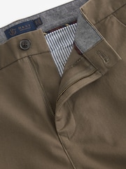Brown Mushroom Straight Fit Stretch Chinos Trousers - Image 7 of 9