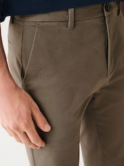 Brown Mushroom Slim Fit Stretch Chinos Trousers - Image 5 of 8