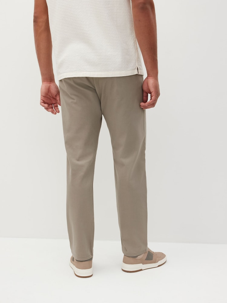 Gris pierre - Droit - Pantalon chino stretch - Image 3 of 7
