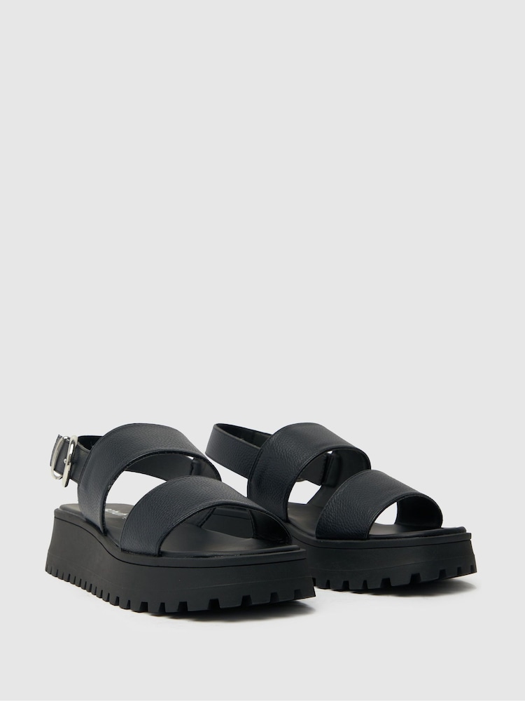 Flatform Sandals Chunky Flat Sandal New Look Chunky PU Flatform