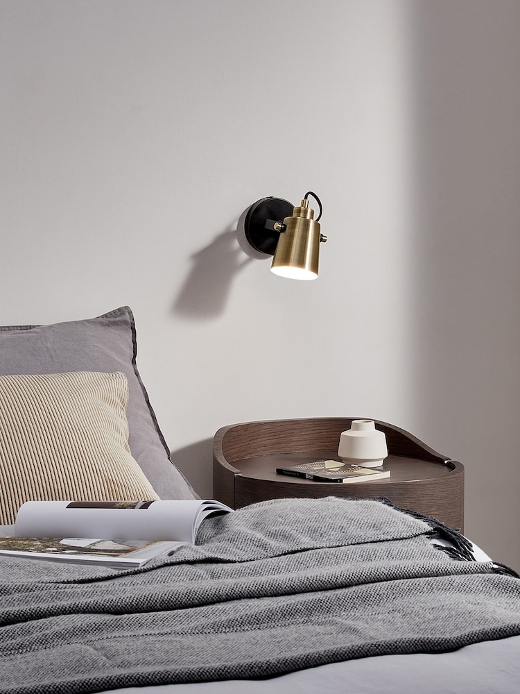 MADE.COM Brass Seppo Spot Wall Light - Image 1 of 3