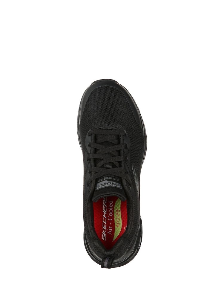 Skechers Black Womens Work Arch Fit Slip Resistant Trainers - Image 5 of 5
