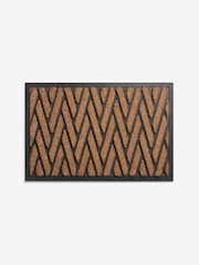 Natural Herringbone Rubber Doormat - Image 1 of 2