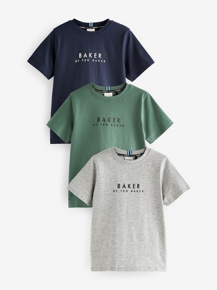 Mornarsko modra/siva/zelena - Baker by Ted Baker 100% Bombažna majica 3 Pakiranje - Slika 1 iz 7 Mornarsko modra/siva/zelena - Baker by Ted Baker 100% Bombažna majica 3 Pakiranje - Slika 1 iz 7
