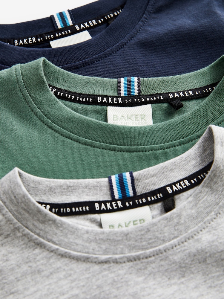 Mornarsko modra/siva/zelena - Baker by Ted Baker 100% Bombažna majica 3 Pakiranje - Slika 7 iz 7 Mornarsko modra/siva/zelena - Baker by Ted Baker 100% Bombažna majica 3 Pakiranje - Slika 7 iz 7