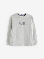 ألوان متعددة - حزمة من 3 تيشِرتات من القطن 100% بكُم طويل من Baker by Ted Baker - Image 3 of 6