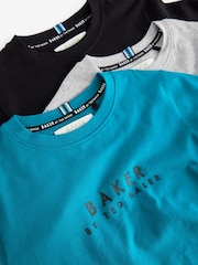 ألوان متعددة - حزمة من 3 تيشِرتات من القطن 100% بكُم طويل من Baker by Ted Baker - Image 6 of 6