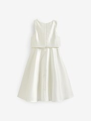 Ivory White Satin Bridesmaid Dress (3-16yrs) - Image 2 of 3