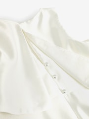 Ivory White Satin Bridesmaid Dress (3-16yrs) - Image 3 of 3