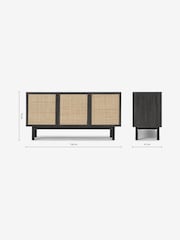 MADE.COM Black Pavia Rattan Large Sideboard - Image 3 of 3