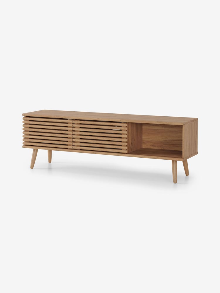 MADE.COM Oak Effect Tulma Wide TV Unit - Image 1 of 3