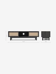 MADE.COM Black Pavia Wide Rattan TV Unit - Image 3 of 3