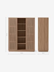 MADE.COM Dark Oak Effect Tulma Sliding Door Triple Wardrobe - Image 2 of 2