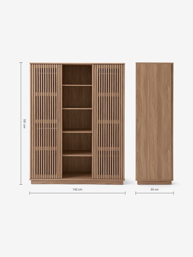 MADE.COM Dark Oak Effect Tulma Sliding Door Triple Wardrobe - Image 2 of 2