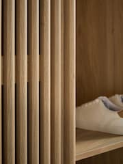 MADE.COM Dark Oak Effect Tulma Sliding Door Triple Wardrobe - Image 3 of 6