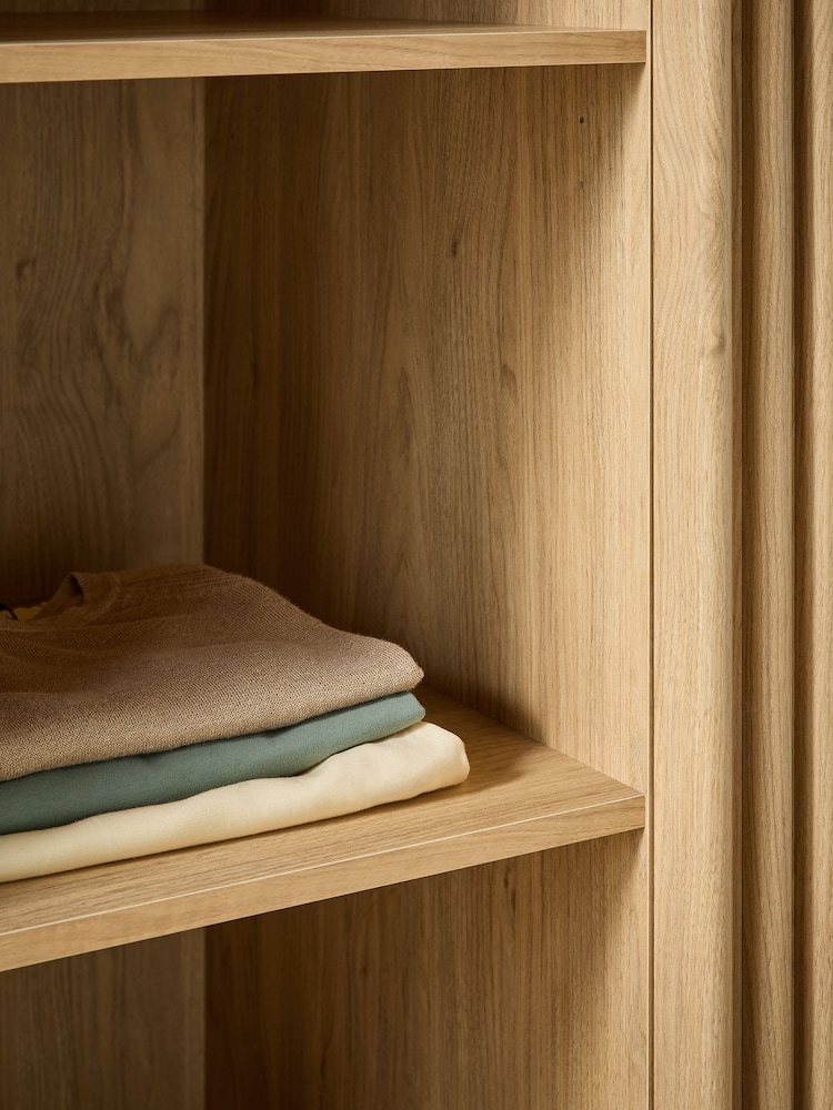 MADE.COM Dark Oak Effect Tulma Sliding Door Double Wardrobe - Image 4 of 4